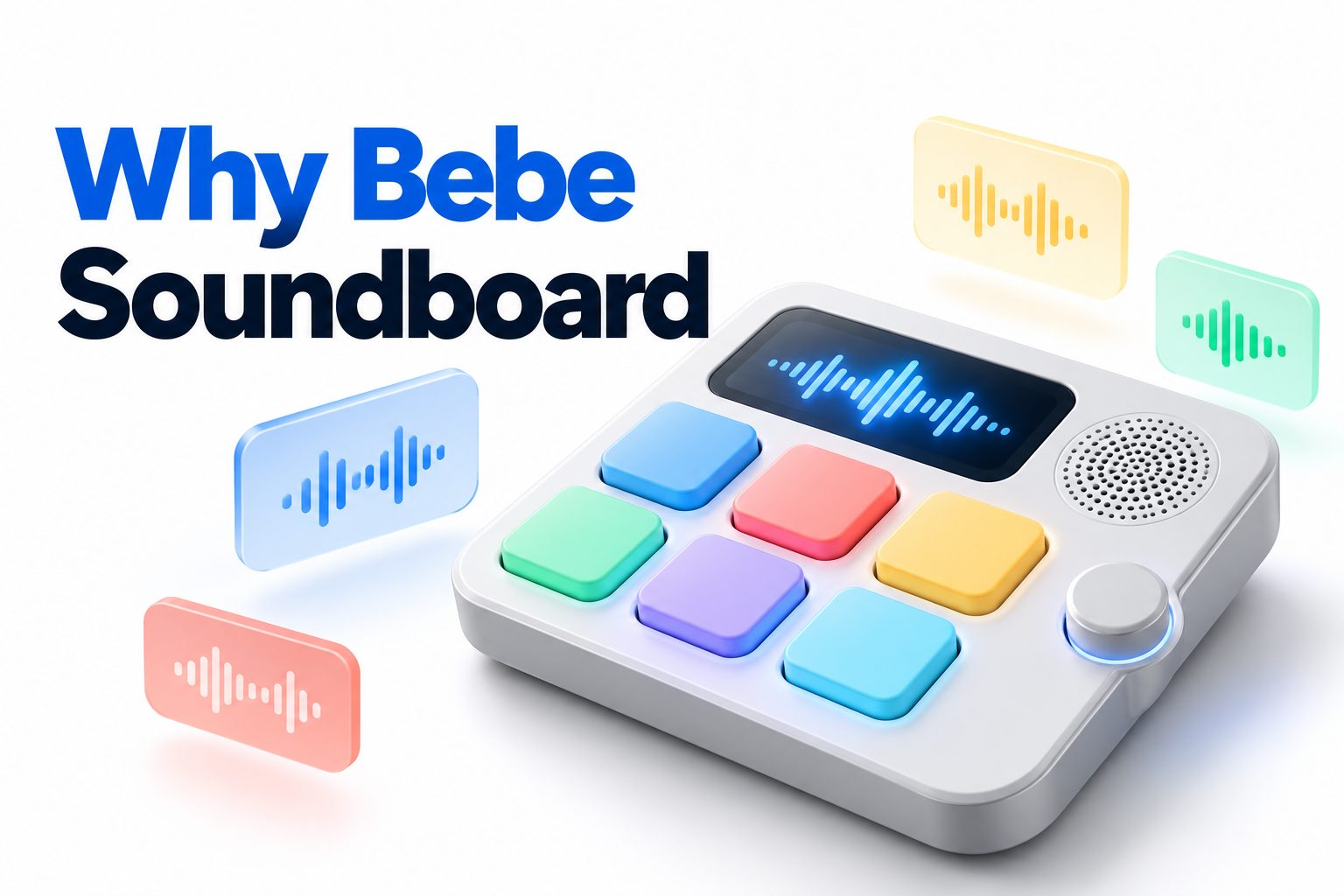 Bebe soundboard interface with buttons for playing playful baby sounds